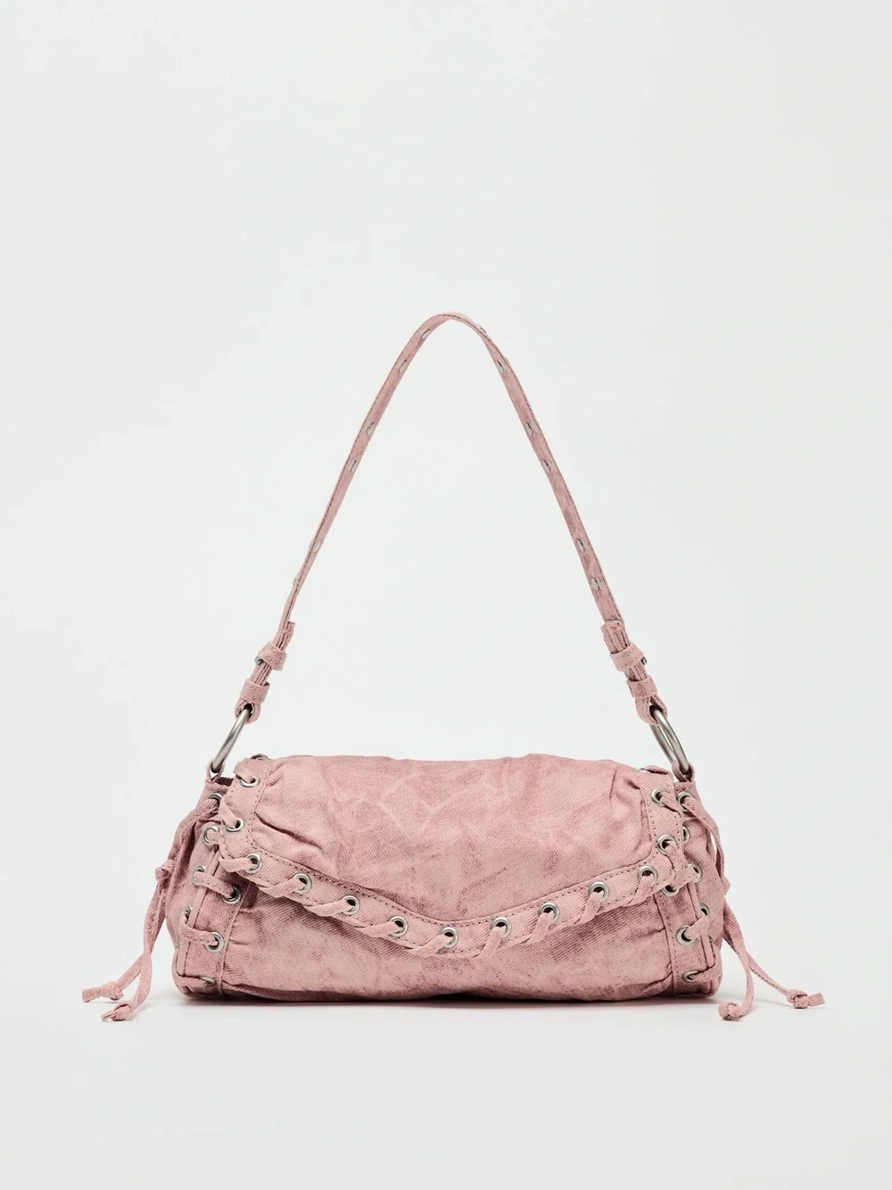 Zara Pink Denim Should Bag